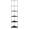 Regal, Bücherregal, Standregal mit 6 Ablagen Schwarz 30x30x160 cm Hartglas Bild 2