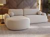 GrainGold Ecksofa L-Form AURIO mit Schlaffunktion und Bettkasten - Creme, Links, Wellenfedern, T30-Schaum Bild 5