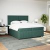 vidaXL Boxspringbett mit Matratze Dunkelgrün 200x200 cm Samt 3292427 Bild 3