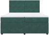 vidaXL Boxspringbett mit Matratze Dunkelgrün 200x200 cm Samt 3292427 Bild 4