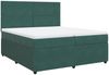vidaXL Boxspringbett mit Matratze Dunkelgrün 200x200 cm Samt 3292427 Bild 2