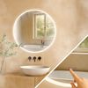 Badspiegel LINZ 70 ohne Bluetooth - 70x3,5x70cm, Glas, Klarglas | Badezimmerspiegel Wandspiegel Bild 3