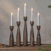 Kerzenleuchter ,Midja', LED, 5-armig, Holz in Wallnuss-Optik Bild 2