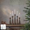 Kerzenleuchter ,Midja', LED, 5-armig, Holz in Wallnuss-Optik Bild 3