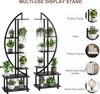 GarveeMore Pflanzentreppe Pflanzentreppe Pflanzenständer mit 5 Regalen,H175CM, (Pflanzenregal, 2 St, Blumenständer), für Garten, Balkon, Schwarz Bild 3