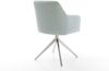 Drehstuhl Greg-Flex Stripes Mint Kreuzgestell breit Edelstahl 360° drehbar Bild 5