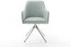Drehstuhl Greg-Flex Stripes Mint Kreuzgestell breit Edelstahl 360° drehbar Bild 2