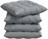 vidaXL Sitzkissen 4 pcs Hellgrau 40 x 40 x 6 cm Stoff 42015146 Bild 2