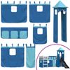 vidaXL Etagenbett mit Rutsche und Gardinen Blau 90x190 cm 3284210 Bild 5