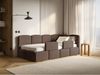 Selsey 'Cloudy' Kinderbett 120 cm, Bettkasten, 2x Rausfallschutz, Velours, rechts, Braun Bild 3