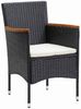 vidaXL Garten Essgruppe mit Kissen 5 pcs Schwarz Poly-Rattan 3379754 Bild 5