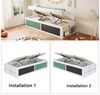 Flieks Kinderbett, Hydraulisches Holzbett Einzelbett 90x200cm mit Kreidetafel & Filztafel Bild 4