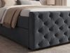 GRAINGOLD Montego Doppelbett 160x200, Boxspringbett, zwei Bettkästen, Glamour Stil, Velvet-Stoff, Dunkelgrau Bild 4