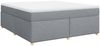 vidaXL Boxspringbett mit Matratze Hellgrau 180x200 cm Stoff 3285394 Bild 2