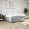 vidaXL Boxspringbett mit Matratze Hellgrau 180x200 cm Stoff 3285394 Bild 3
