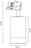 spectrum LED Schienensystem-Leuchten LED 3-Phasen Stromschienenstrahler 20W 2225lm 20-45° 3000-6000K CCT, 13.6 cm, verstellbar 20-45°, schwenkbar Bild 2