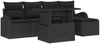 vidaXL Garten-Sofa-Set mit Kissen 6 pcs Schwarz Poly-Rattan 3348629 Bild 2