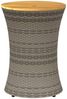 vidaXL Garten-Beistelltisch Trommelform Grau Poly Rattan & Massivholz 368297 Bild 4