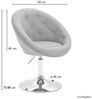 SVITA Havanna Sessel Lounge Clubsessel Drehsessel Samt Retro weiß Barhocker Club Bild 3