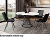 MEBLINI Esstisch Rund Ausziehbar aus Metall - 100-138x77cm - LUCO - Artisan Eiche/Schwarz Matt - Loft - Esszimmertisch Modern - Küchentisch - Ausziehtisch - Round Dining Table - Esszimmertische Bild 4