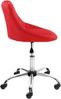 CLP Arbeitshocker Lazio drehbar mit Chromgestell,rot Stoff Bild 4