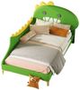 TavilaEcon Kinderbett Polsterbett Jugendbett Flachbett mit Cartoon Dinosaurier Form Kopfteil Bild 4