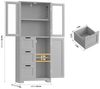 HOMECHO Hochschrank Badezimmerschrank mit 3 Türen und 3 Schubladen Bild 4