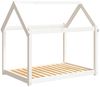 vidaXL Hundebett 111 x 80 x 100 cm Massivholz Kiefer, Weiß Bild 2