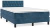 vidaXL Boxspringbett mit Matratze Dunkelblau 120x200 cm Samt 3141477 Bild 2