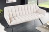 Moderne Sitzbank LYON 165cm mit Lehnen champagner beige Metallgestell Bild 3