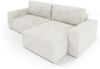 Ecksofa mit Schlaffunktion NATALIA in Stoff Tilia Creme Ottomane Rechts Bild 2