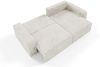 Ecksofa mit Schlaffunktion NATALIA in Stoff Tilia Creme Ottomane Rechts Bild 5