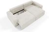 Ecksofa mit Schlaffunktion NATALIA in Stoff Tilia Creme Ottomane Rechts Bild 4