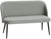 HOMCOM 2-Sitzer Sofa mit Metall- und Holzrahmen, Couch 1 Teile, samtartiger Stoffbezug, Grau Bild 2