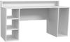 Schreibtisch >TEZAUR< LED-Beleuchtung, Ablage, Fächer, in Weiss - 160x91x72cm (BxHxT) Bild 3