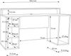 Schreibtisch >TEZAUR< LED-Beleuchtung, Ablage, Fächer, in Weiss - 160x91x72cm (BxHxT) Bild 5