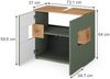 Waschbeckenunterschrank Eden Grün/Artisan 73.1 x 64 cm Vicco Bild 2