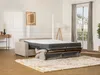 Schlafsofa 3-Sitzer Stoff VIZIR - Beige - Mit Lattenrost: 140 cm - Matratze: 16 cm mit Memory Schaum Bild 2
