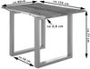 Esstisch Baumkante massiv Akazie nussbaum 120 x 80 silber U-Gestell LUBIN 76509390 Bild 2