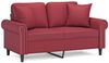 vidaXL 2-Sitzer-Sofa mit Zierkissen Weinrot 120 cm Kunstleder 3200928 Bild 2