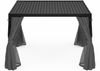 Blumfeldt Pergola 3x4 m - Verstellbares Lamellendach, Wasserdicht & Winterfest, Inkl. Vorhänge & Moskitonetze, UV-Schutz, Aluminium-Rahmen, Schwarz Bild 3