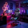 HOMALL Gaming-Stuhl mit LED,Ergonomisch,Fußstütze,computerstuhl,gaming stuhl mit massage, Ergonomischer Bürostuhl,Kopfstütze und Lendenstütze Bild 2