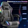 HOMALL Gaming-Stuhl mit LED,Ergonomisch,Fußstütze,computerstuhl,gaming stuhl mit massage, Ergonomischer Bürostuhl,Kopfstütze und Lendenstütze Bild 4