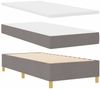 vidaXL Boxspringbett mit Kopfteil Taupe 190 x 90 cm Stoff 3344265 Bild 4
