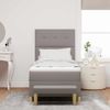 vidaXL Boxspringbett mit Kopfteil Taupe 190 x 90 cm Stoff 3344265 Bild 3