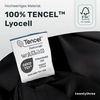 twenty:three® Bettwäsche Lyocell Bettwäsche Jet Black, Lyocell, Atmungsaktiv, Ultraweich, 100% TENCEL™ Lyocell Bild 4