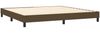 vidaXL Polsterbett mit Matratze Stoff Dunkelbraun 200x200 cm Bild 4