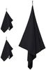 vidaXL Sporthandtuch Set 3 pcs Schwarz Polyester und Polyamid 42011499 Bild 3