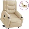 vidaXL Relaxsessel mit Aufstehhilfe Elektrisch Creme Stoff 3310280 Bild 4