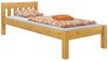 Erst-Holz Einzelbett Natur 80x200 Bett, Rollrost Senkrechte Balken Bild 2